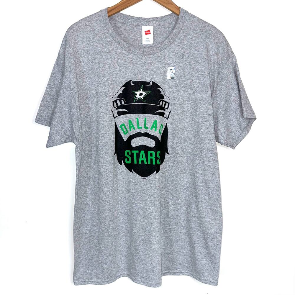 NEW NHL Dallas Stars Hockey Short Sleeve Grey Crew Neck T-Shirt Size Large